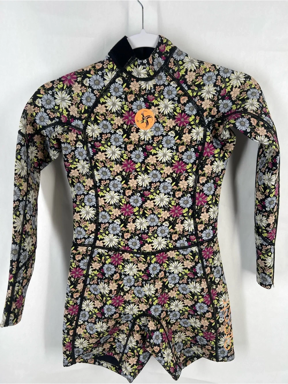 Sisstrevolution Girls 7 Seas 2/2 Floral Long Sleeve Springsuit Wetsuit 12